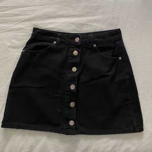 Black Button Up Skirt